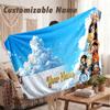 Custom Name Flannel Blanket,One Piece Lightweight Warm Bed Blanket For Couch & Holiday Gift