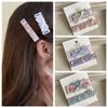 2Pcs/set Barrettes Cartoon Cat Hairpin Korean Style Korean Hair Clip Bow Plaid Hair Clip School