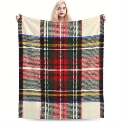 Ультрамягкий шотландский клетчатый плед Уютный теплый плед для спальни, гостиной, на все сезоны Лучший подарок для путешествий, пикника