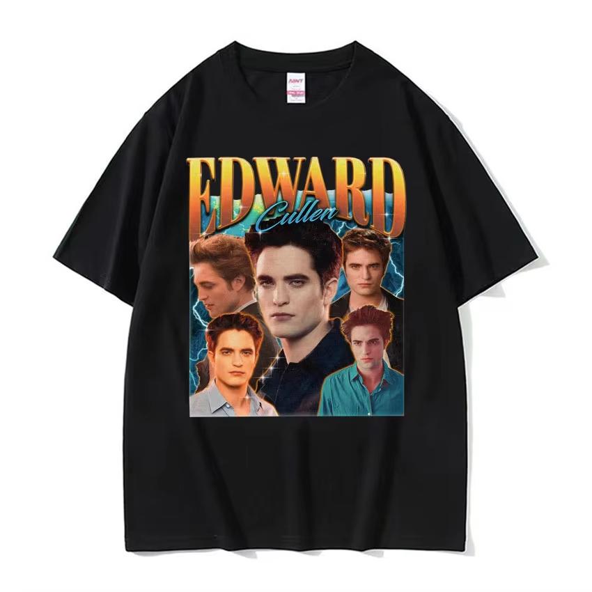 Edward Cullen Retro 90s Graphic T Shirt Twilight Movie Classic Short Sleeve T Shirts Unisex Women Fashion Gothic Streetwear Tshirt