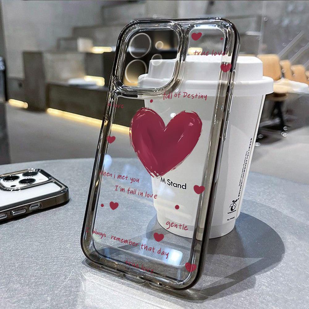 Простой английский любовь относится к чехлу для телефона iPhone17promax space Apple 16 прозрачный 15/14 мелкое отверстие x
