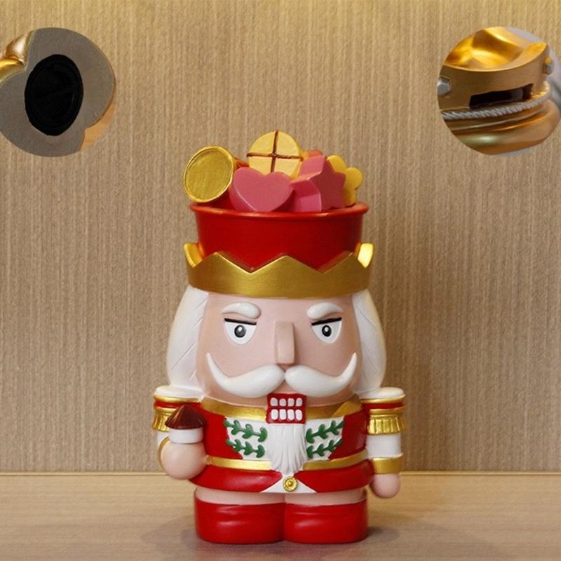 Смолы Щелкунчики Фигурки Копилки Смолы Рождественское украшение и практичный подарок для детей