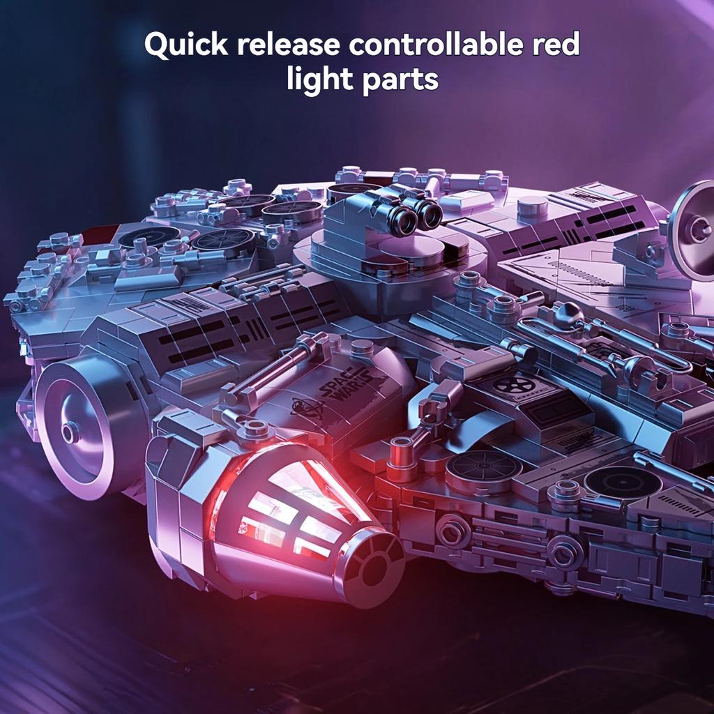 TOYLINX Building Blocks Kits Millennium Falcon Starship 1361PCS Bricks Christmas Birthday Holiday Boys Education Toys Gifts