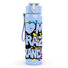 1PC I Love My Crazy Grandma Quote Print 750ml Color Plastic Sports Water Bottle Leakproof Flip Straw Lid Suitable for Sports Office Home Use