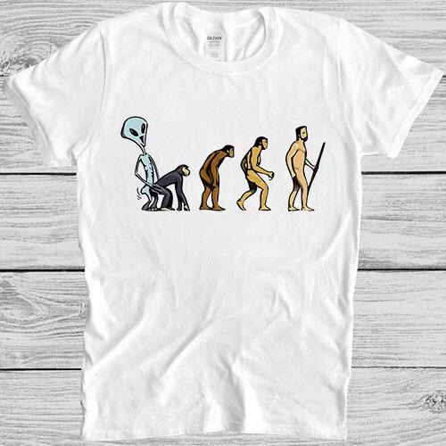 Alien F**k Monkey Human Evulation Newage Generation Theory Gift T Shirt M1005