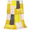 Gray yellow abstract graffiti digital-printed polyester Bedroom velvet flannel cover blanket Fleece sofa cover blankets for beds