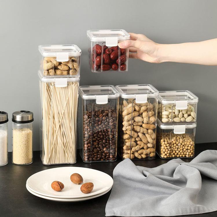 Герметичная квадратная банка для специй Five Grains Kitchen - Влагостойкий контейнер для хранения продуктов