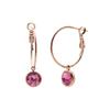 E380 Austrian Crystal Earrings - Light Pink