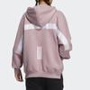 adidas Худи с полосатой нашивкой-логотипом, женское, с длинным рукавом, повседневное, спортивное, волшебный фиолетово-розовое, верхняя одежда HM2811