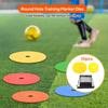10x Flat Cones Floor Dots Field Court Markers Non Slip Rubber Spot Markers Plates for Soccer Agility Speed Football Drills