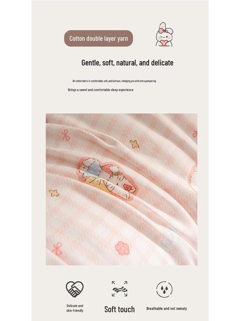 Двухслойная хлопковая марлевая длинная подушка для тела - Удобная боковая подушка, обнимающая ноги