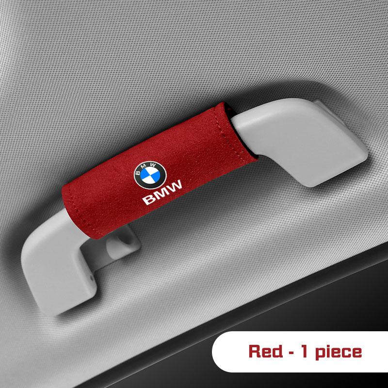 BBJE7 Suede Car Roof Armrest Pull Gloves Handle Protective Cover For BMW X1 X2 X3 X5 X4 X6 X7 1 3 5 6 7 Series E60 E90 E70 G20 G30 G70