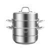 Многофункциональная пароварка Kangbache из нержавеющей стали 304, 3-слойная, 32 см