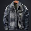 Осенне-зимний классический джинсовый топ с вышивкой для тяжелой промышленности, ретро-трендовая одежда для мотоциклистов, джинсовое пальто с несколькими карманами для мужчин