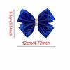 European Style Kids Sequin Bow Hair Clip with Rhinestones - Shiny Double Layer Accessory