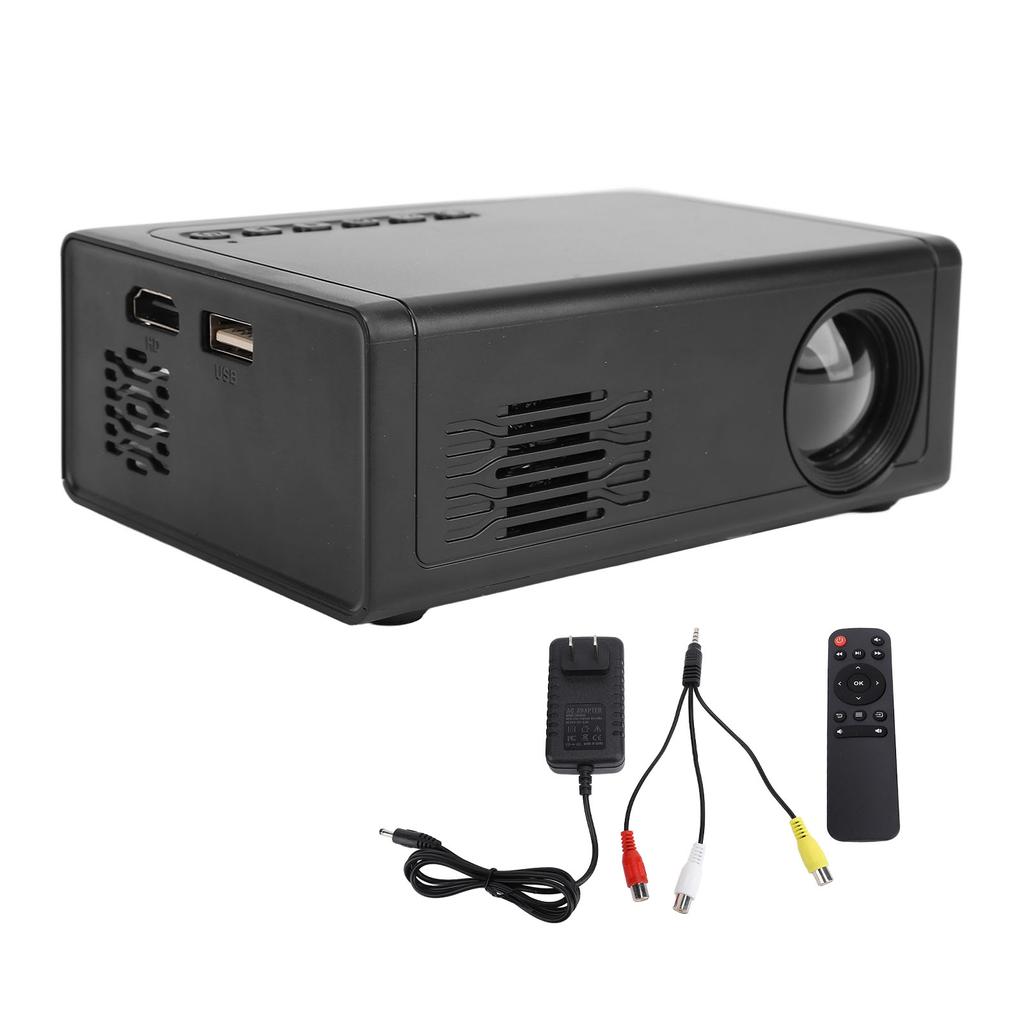 Портативный проектор 1080P HD USB Movie Video Projector с HD Multimedia Interface Пульт дистанционного управления для
