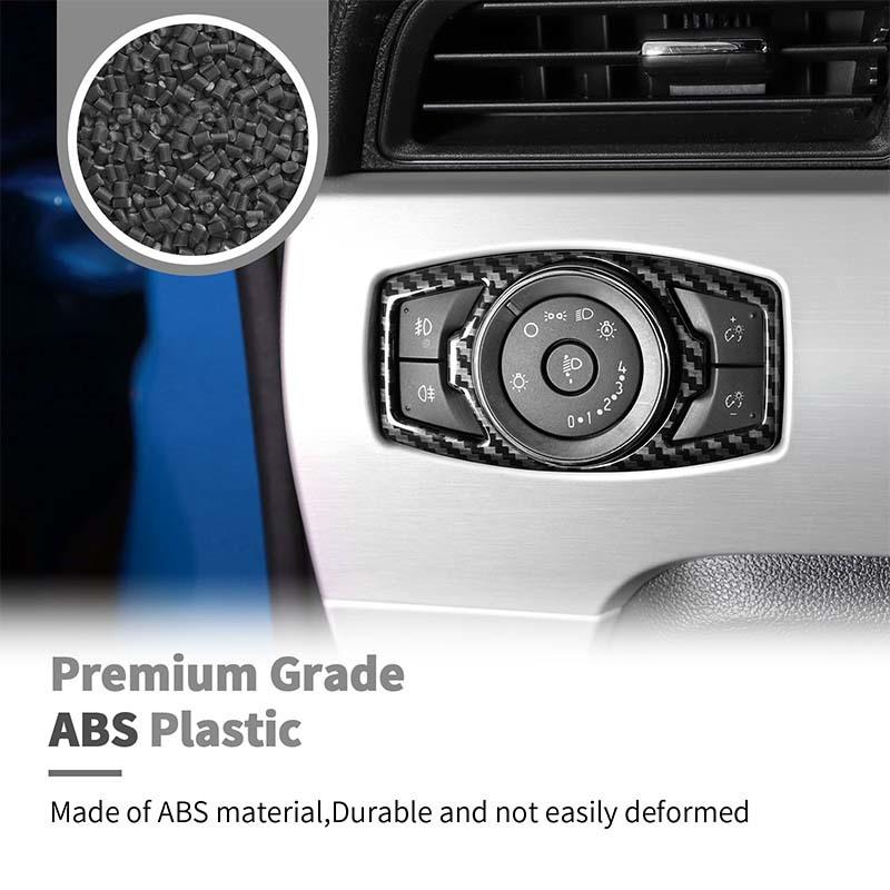 ABS Co-Pilot Center Console Decoration Steering Wheel Cover Sticker Fit For Ford Mustang 2015-2023 Interior Accessories