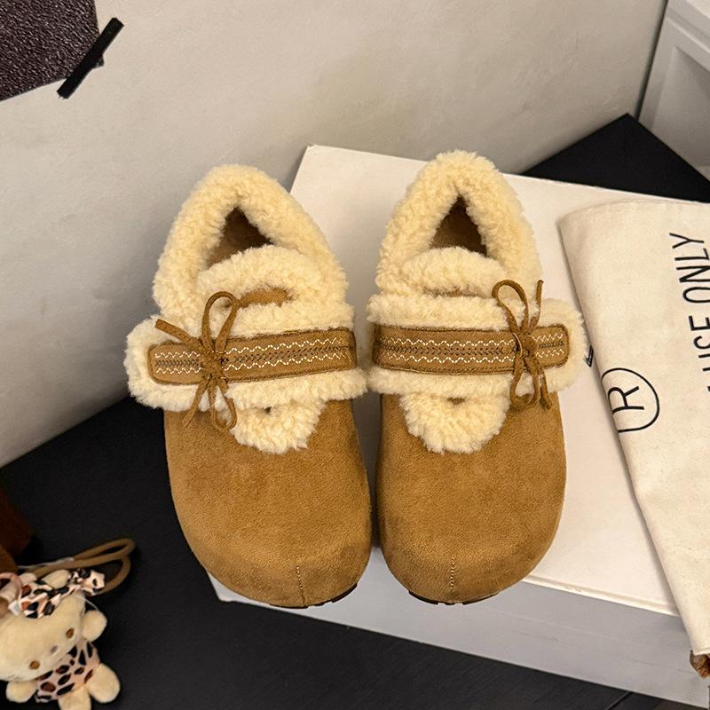 Женские мягкие эластичные зимние меховые ботинки на толстой подошве, теплые, с холодозащитной подкладкой, нескользящие, износостойкие, повседневные спортивные хлопковые ботинки