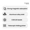 COB Фонарик с телескопическим магнитным захватом для сбора, для активного отдыха, кемпинга, пеших прогулок, ремонта автомобиля, аварийный ручной фонарь с выдвижным магнитом