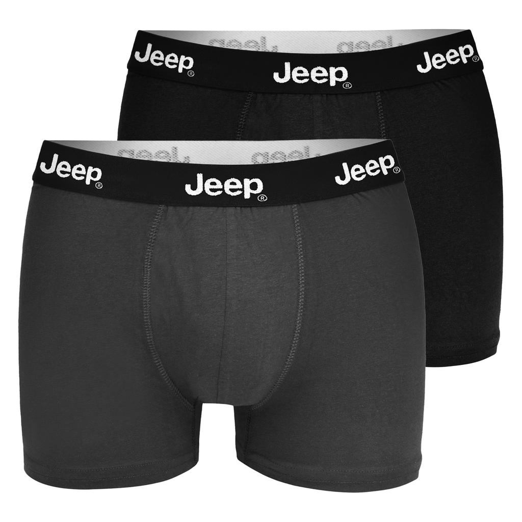 Jeep Men's Classic Boxer Shorts Set Dark Colors Cotton 6 Pack