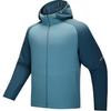 Куртка Running Series с капюшоном и длинными рукавами, застегивающаяся на молнию, с логотипом, мужские куртки, шелк, сине-зеленый 952445601-1
