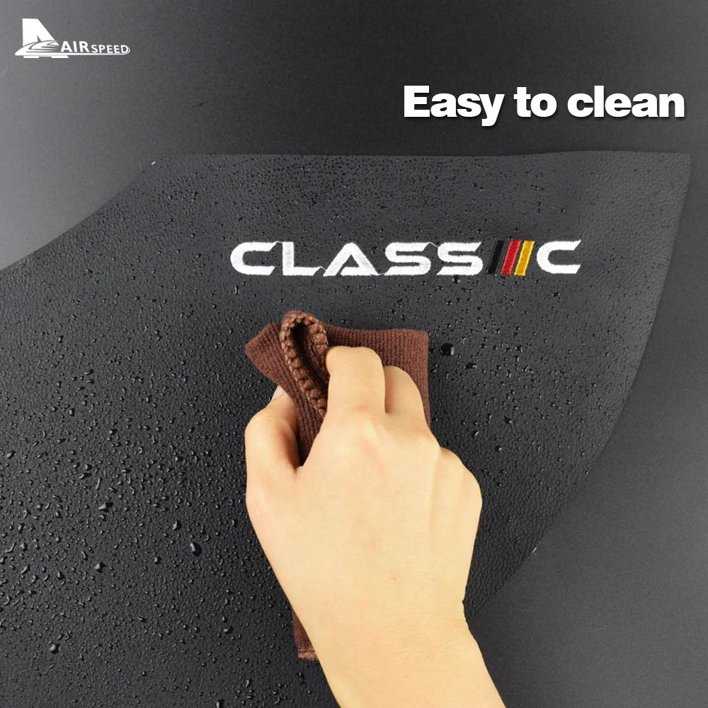 Carbon Fiber Style Door Anti-Kick Pad for Mercedes Benz CLS C257 2017-2019 Leather Interior Protection Cover
