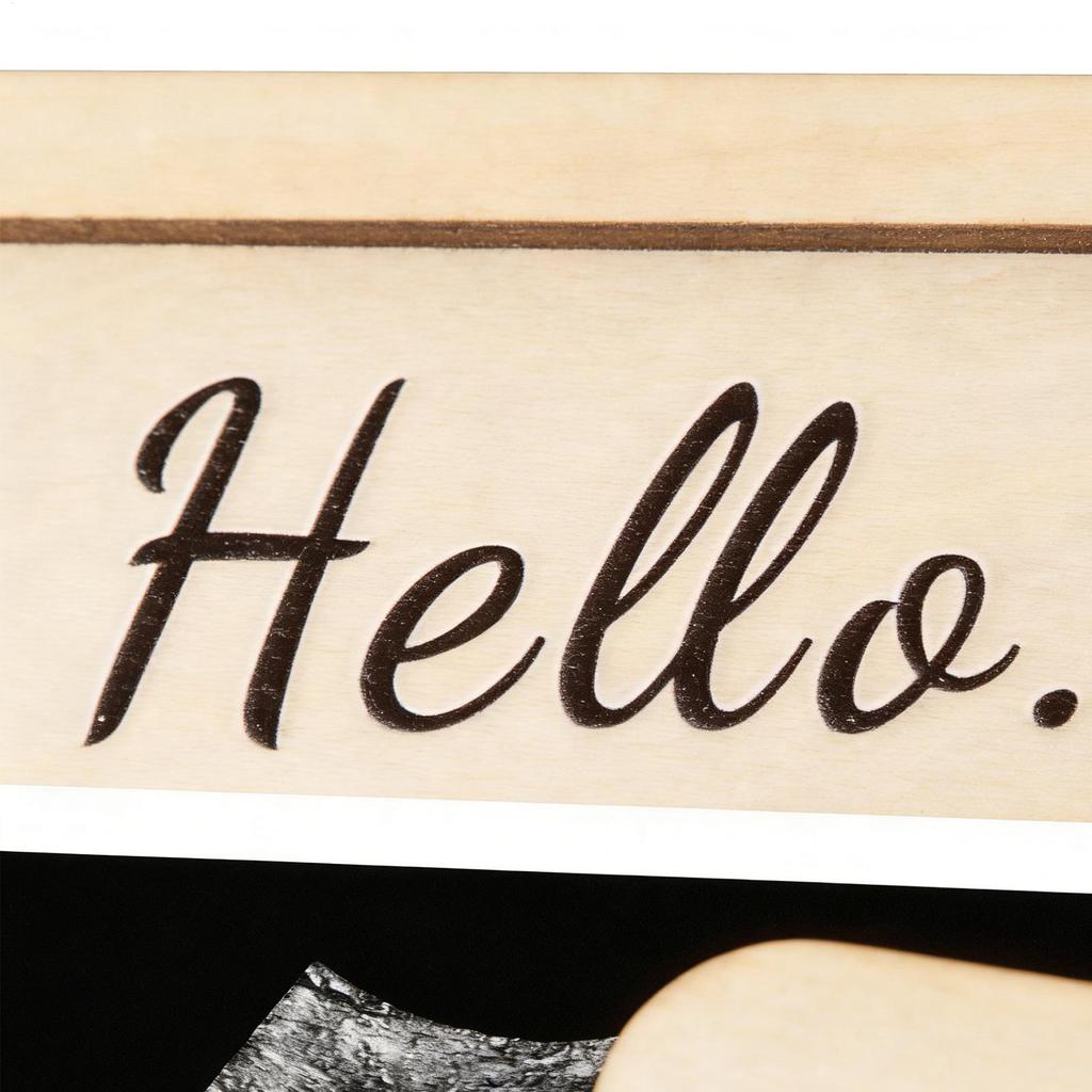 7x5cm DIY Wooden Memory Keepsake Picture Frame Pregnancy Announcement Home Decor for Ultrasound Photo for Kids Grandparents