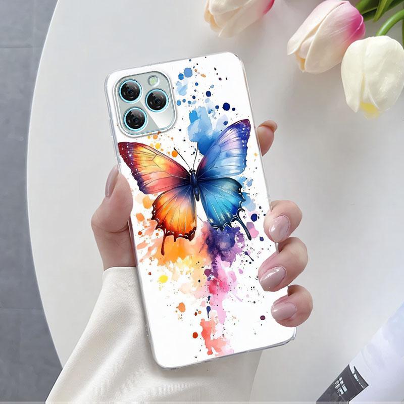 Для Blackview A95 A85 A80S A100 Чехол Роскошный Чехол для Телефона Для Blackview A200 Pro A80 Цветок Прозрачный Мягкий Силикон Защитная Крышка