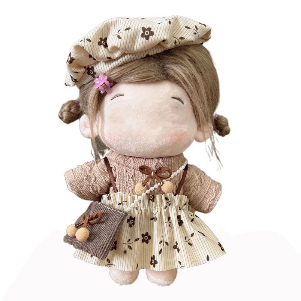 Одежда для куклы 20 см Аксессуары для куклы Головной убор Набор платьев Хлопковая мягкая кукла