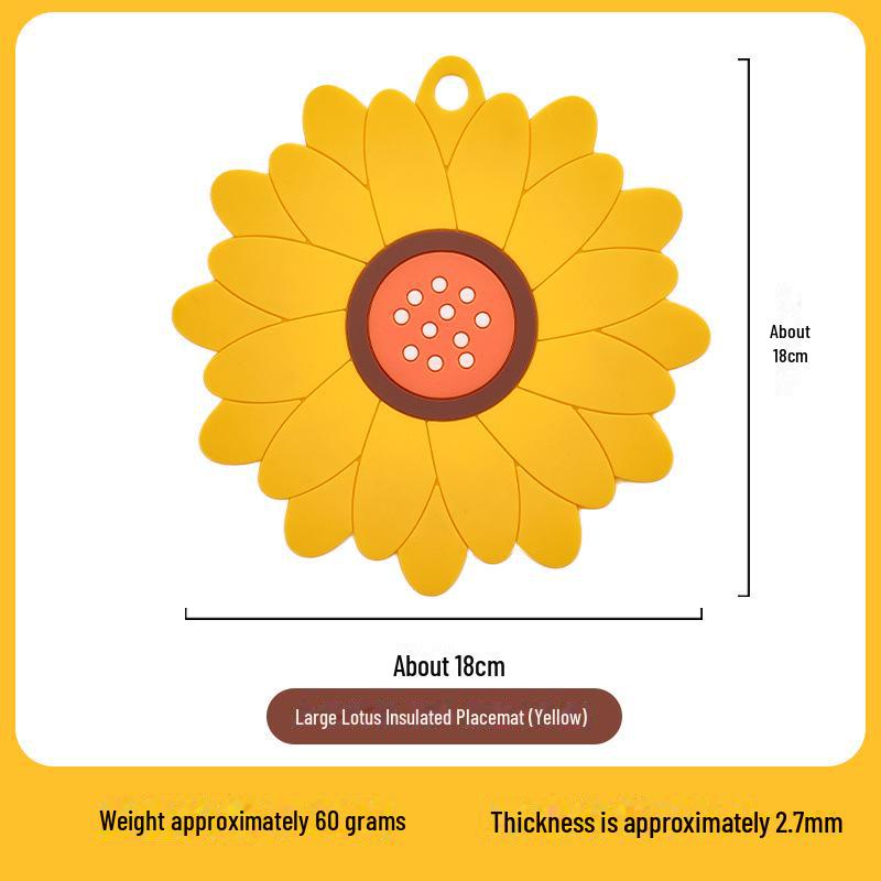 Sunflower Nordic Heat-Resistant Dining Plate and Tea Mat