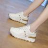 Ins корейская версия новой женской обуви для пап 2025 года, весна, студенческие беговые спортивные туфли на толстой подошве, увеличивающие рост, повседневная обувь AD8876