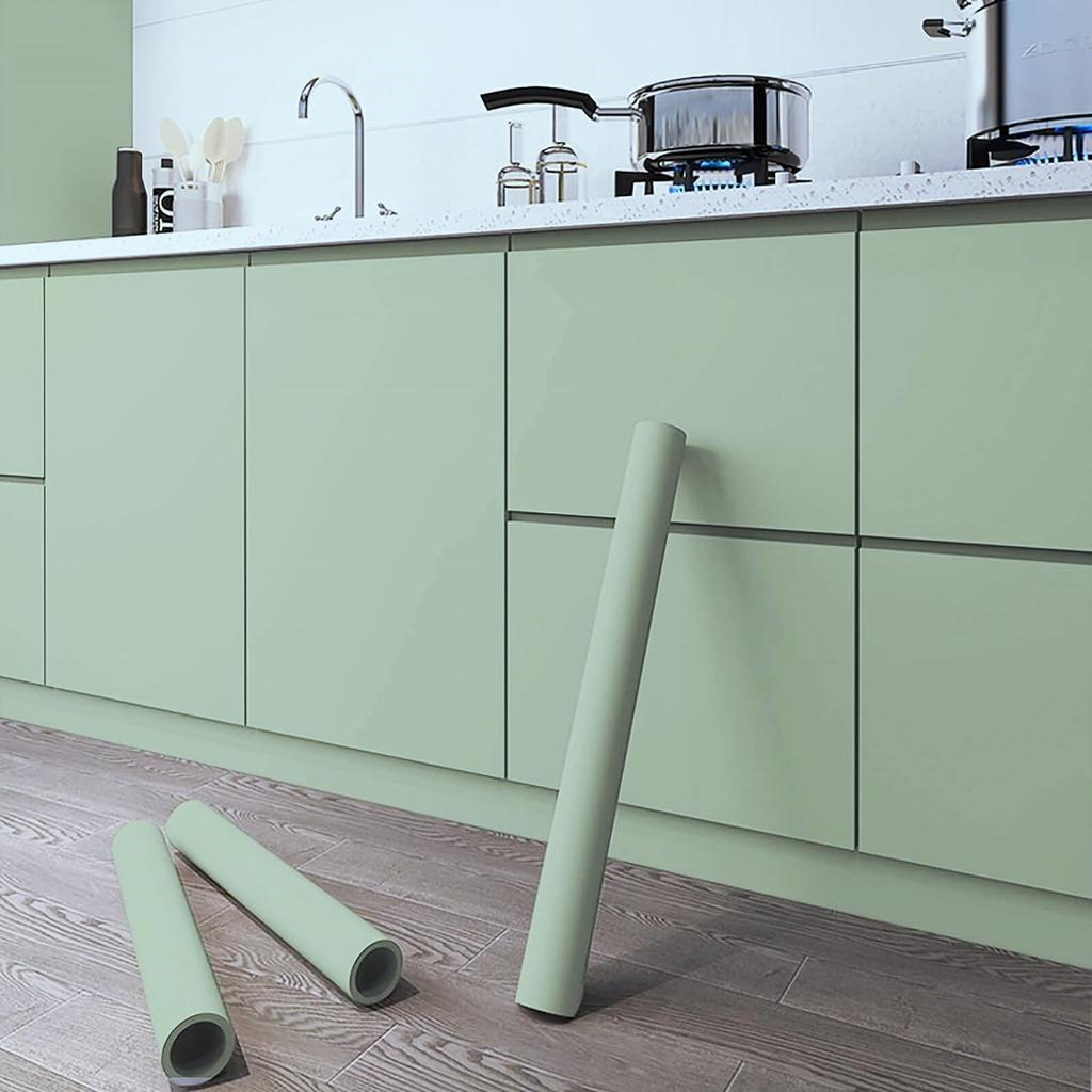 Матовая ПВХ Водонепроницаемая Самоклеящаяся Виниловая Пленка для Самостоятельной Оклейки Кухонного Шкафа, Столешницы, Контактная Бумага, Наклейка на Стену, Домашний Декор, Рулон для Стен