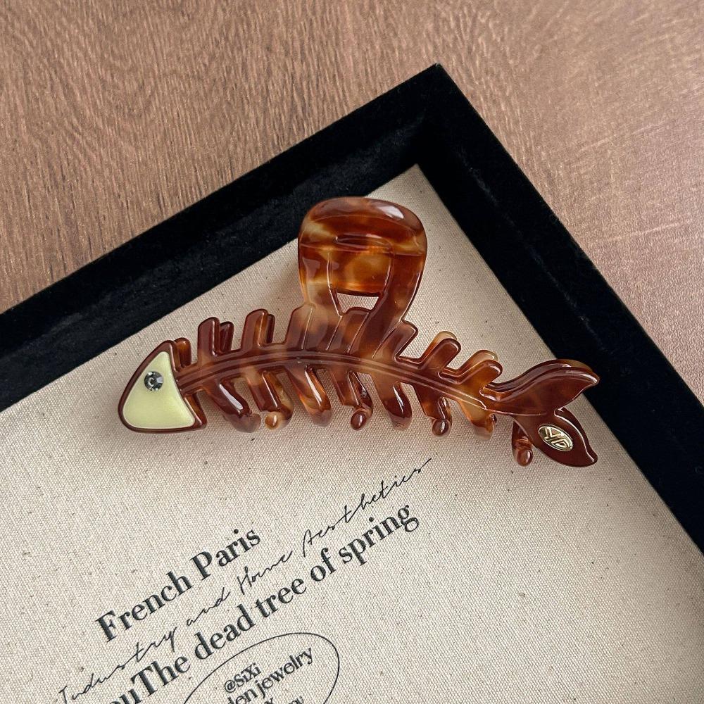 Hairpin Fish Bone Shaped Hair Claw Acetic Acid Acetate Shark Clip Cute Animals Hair Clip Headwear