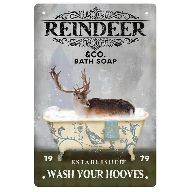 Ретро Металлические Жестяные Таблички Кот Собака Мыло для Ванны Мой Лапу Пузырьковые Постеры Винтажные Туалет Пещера Бар Дом Ванная Комната Настенные Декоративные Таблички