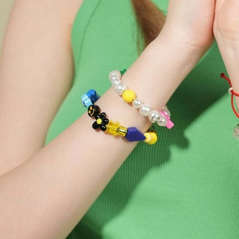 BONBEAU Кич поп разноцветный микс мотивов Браслет Уникальный кич цветовой микс мотивов модный браслет