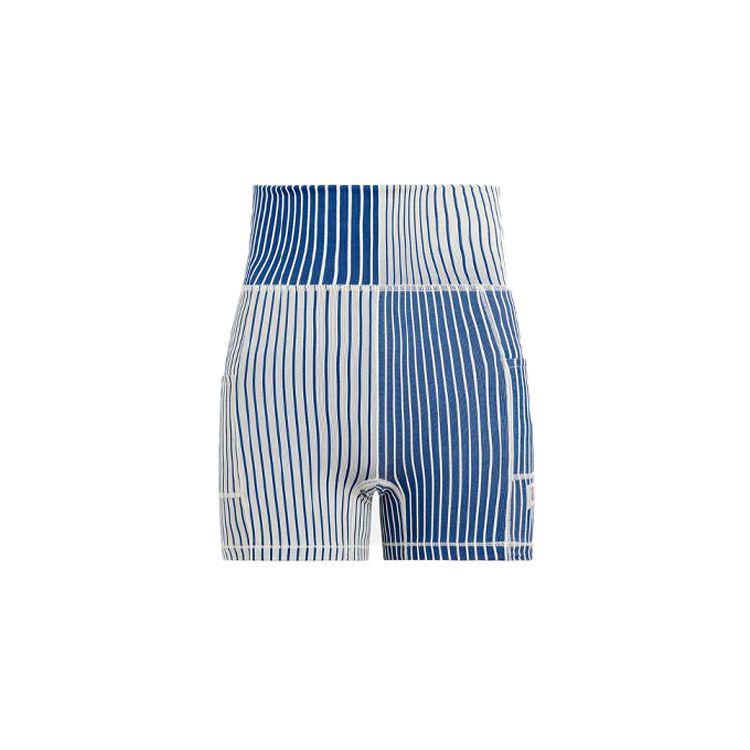 Kith X Wilson Collaboration Color Block Striped Shorts Straight Leg Casual Shorts Women shorts Blue-Quartz W91W314611WNVJ