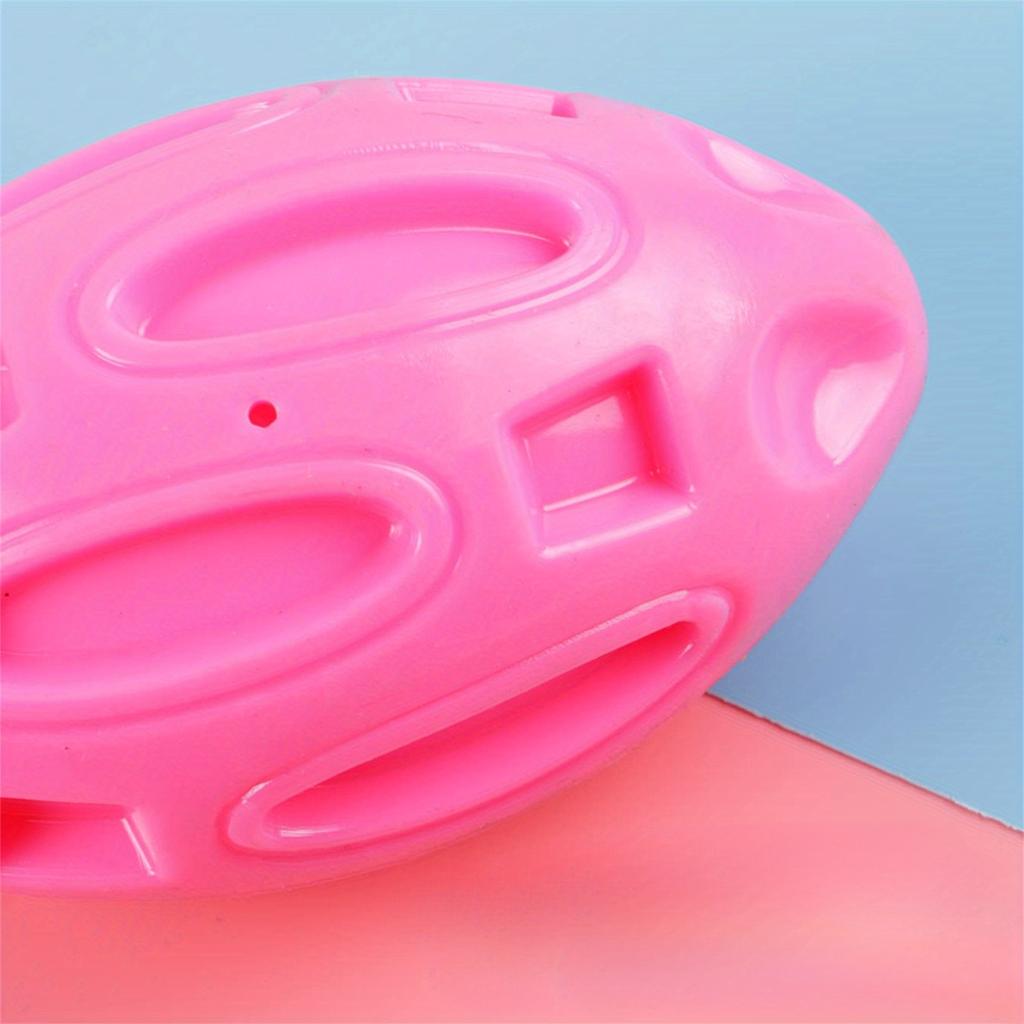 Неразрушимая пищащая игрушка для жевания собак регби - подходит для агрессивных любителей жевать, скрежещущих зубами и для игр - идеальный подарок для маленьких собак