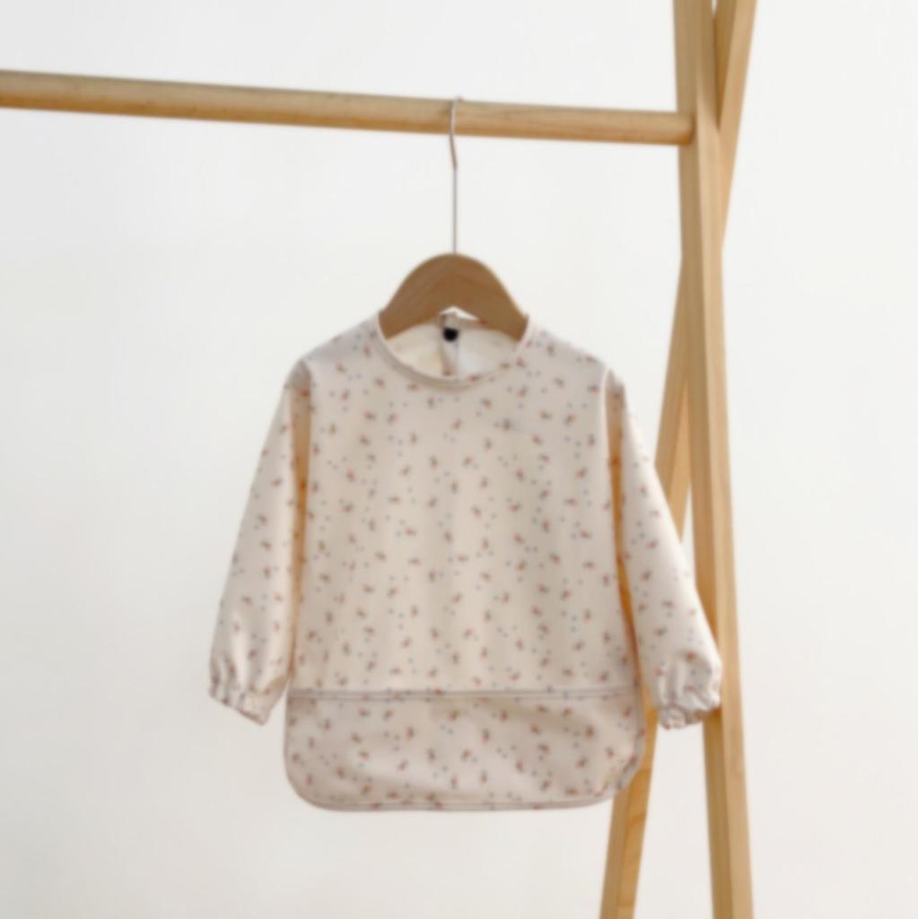 Reversible Waterproof Baby Smock & Bib - Denmark Painting Apron & Food Catcher Coverall