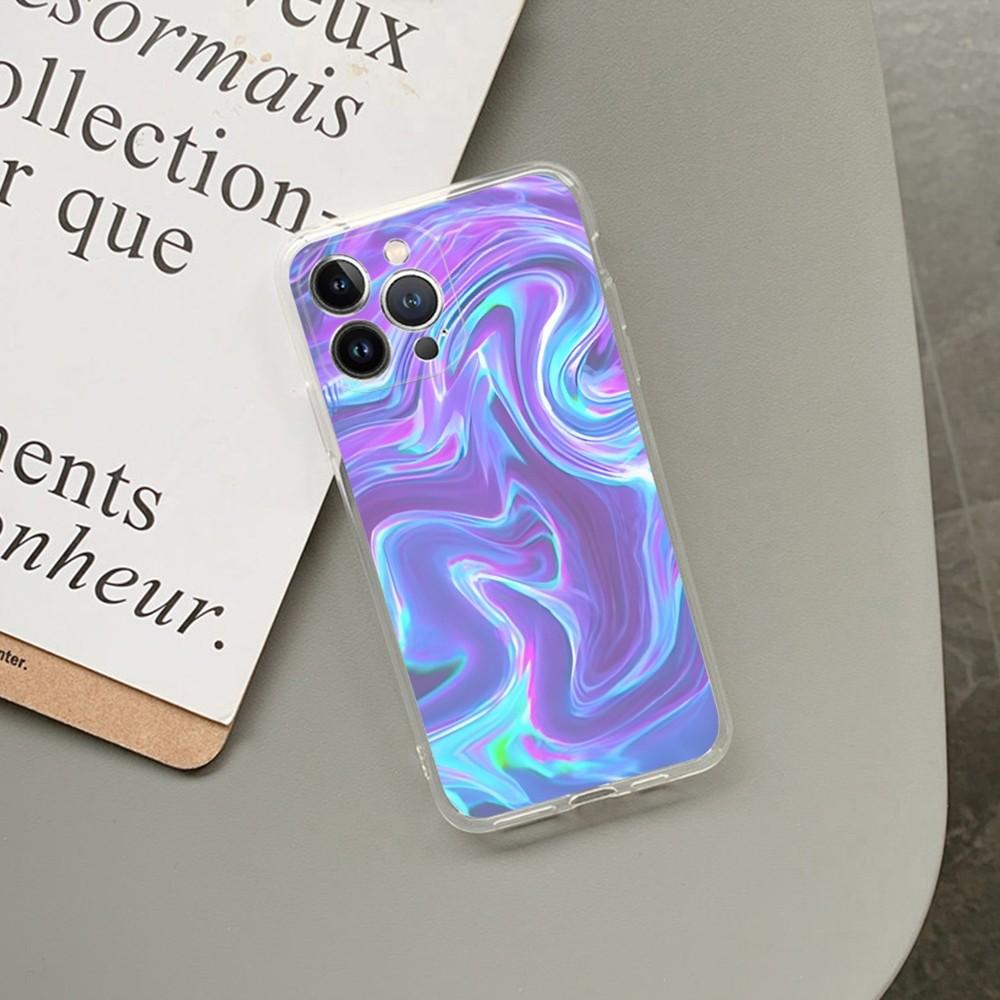 Голографический Чехол для Телефона iPhone 15 14 13 12 11 Pro Max XS X XR SE 2020 6 7 8 Plus Mini Защитный Чехол