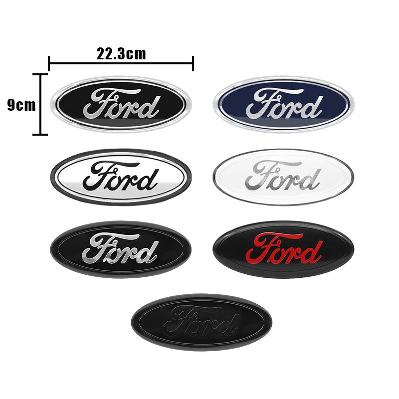 DRZG2 22.3cm 14.5cm Car Styling Logo Front Grille Emblem Rear Trunk Badge Accessories For Ford Mondeo MK2 MK4 F150 F250 F250 GT GT500