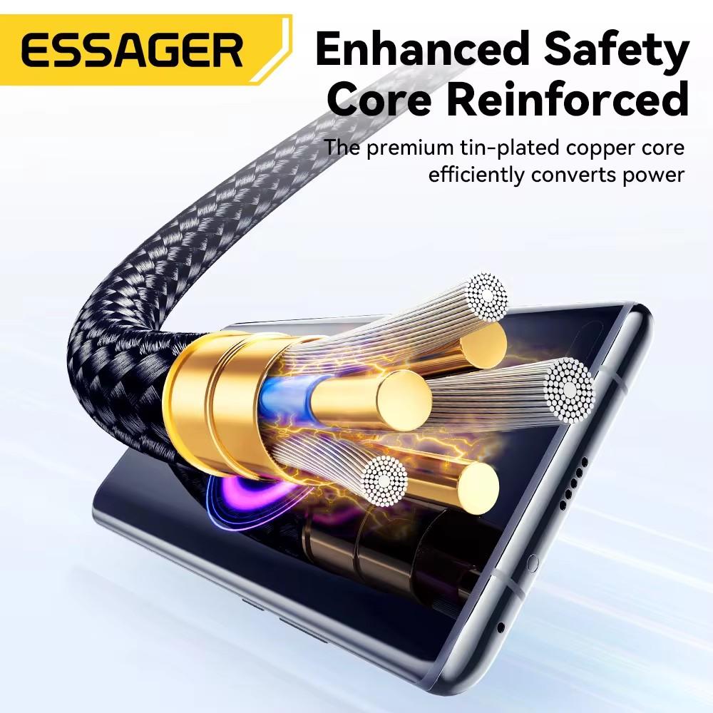 Essager PD 60W 100W Fast Charging Cable USB C To Type-C Digital Display For Iphone15 Huawei Xiaomi Samsung Honor Laptop Charging