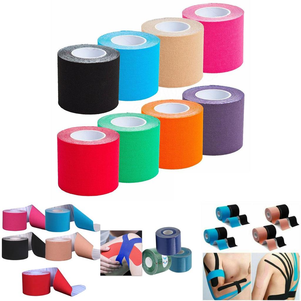 Прочная кинезиологическая лента для эффективной поддержки при мышечных растяжениях и травмах в спорте и физиотерапии