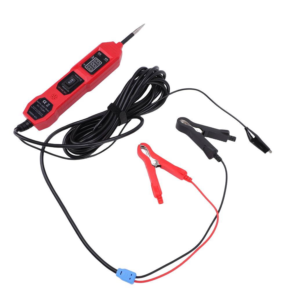 Automotive Circuit Tester 3.5-36V Voltage Car Power Tester Continuity Tester with LCD Display 14.7ft Cable Dual Flashlight for Vehicle Electrical S