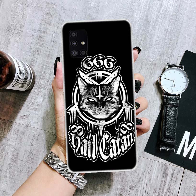 Красочный милый чехол для телефона с ведьмой и котом для Samsung Galaxy A52 A53 A12 A13 A22 A23 A32 A33 A72 A73 A42 A02S A03S 5G A50S, чехол Co