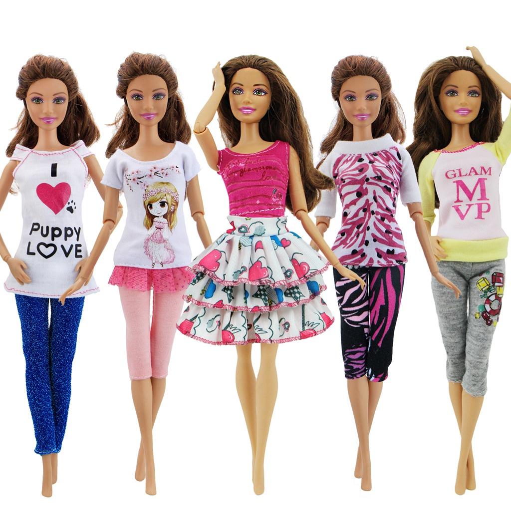 10 комплектов кукольной одежды для Кена для кукол 30 см Кукольные аксессуары Брюки Футболка Шорты 1/6 30 см Кукольный домик Игровой набор Игрушка для девочки