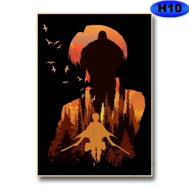 Attack On Titan Season 4 Poster Retro Kraft Paper Posters Prints Anime Decor Home Living Room Bar Art Painting Wall Stickers