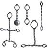 Plastic Prisoner Handcuffs - Realistic Wrist Shackles with Chains for Halloween Costumes Cosplay Props Gags & Practical Jokes