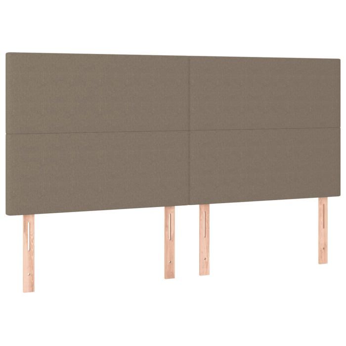 VidaXL Cadre de lit avec tête de lit Taupe 200x200 cm Tissu 3124923