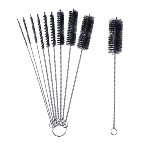 CCINEE Cup Brush, Narrow Mouth Bottle Cleaning Brush, Nylon Long Tube Brush, Set of 10
