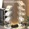 Sloping Narrow Shoe Rack 5 Tiers Sturdy Construction Easy Assembly Shoe Storage Organizer Vertical Shoe Shelf Stand